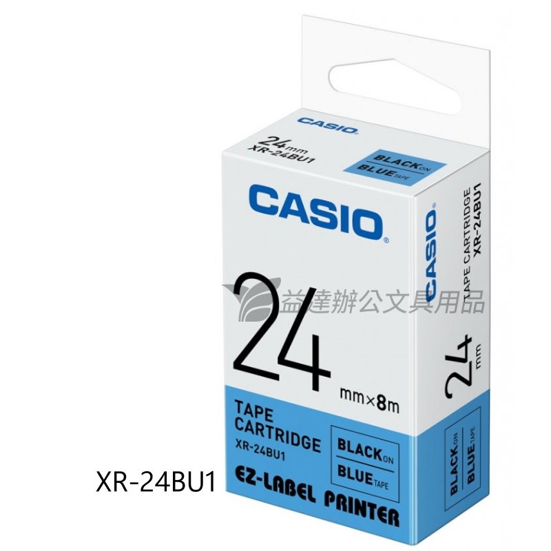 CASIO  24mm標籤色帶【白底黑字】